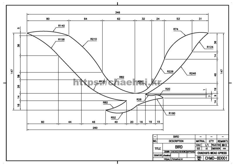 도면작도 실습도면 - 새그리기 3 새 이 일을 그만두고 한참 방황했었다. 사람들과의 인연을 모두 끊고 새로운 일을 하면서, 미련도 남았고 원망도 많았다. 무엇보다 소중한 것을 잃었던 그 상처는, 쉽게 낫지 않는 불치병처럼 내 마음에 남아 있었다. 오랜 시간이 흐른 후, 나는 스승님을 찾아갔다. 그리운 마음에 가득 차서 문을 두드렸지만, 예전처럼 돌아갈 수는 없었다. 각자가 다른 길을 걷고 있었기에, 더 이상의 인연을