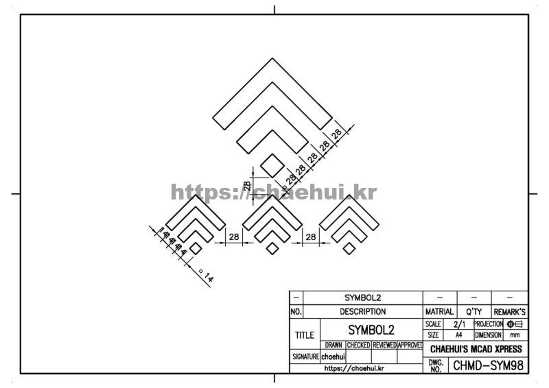 도면작도 실습도면 - 심볼2(SYMBOL 2) 10 도면작도 실습도면 – 심볼2(SYMBOL 2)
