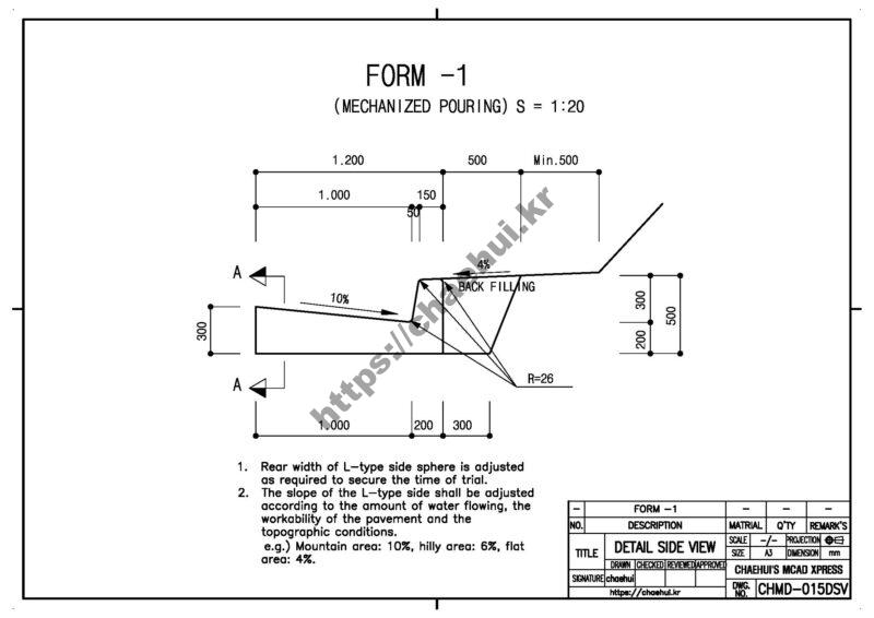 도면작도 실습도면 - DETAIL SIDE VIEW-FORM-1 22 도면작도 실습도면 – DETAIL SIDE VIEW-FORM-1