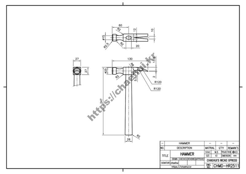 망치 망치는 단순한 머리와 손잡이로 구성된 도구이지만, 인류 역사상 가장 오래되고 위대한 도구로, 운동 에너지와 지렛대의 원리를 극대화하여 결합, 파괴, 성형 등 다양한 역할을 수행합니다.
망치의 성능은 고탄소강 단조 및 열처리 기술, 그리고 충격 흡수를 위한 인체공학적 설계 (무진동 기술)에 의해 결정되며, 장도리, 슬레지해머, 볼핀 해머 등 용도에 따라 세분화됩니다.
올바른 망치 사용법은 손잡이 끝을 잡아 속도를 높이는 물리학적 원리에 기반하며, 안전을 위해 정기적인 머리 및 손잡이 상태 점검이 필수적입니다.
이제 망치를 잡을 때, 이 단순한 도구에 담긴 수백만 년의 인류 기술과 과학적 원리를 떠올리며 작업을 시작해보세요.