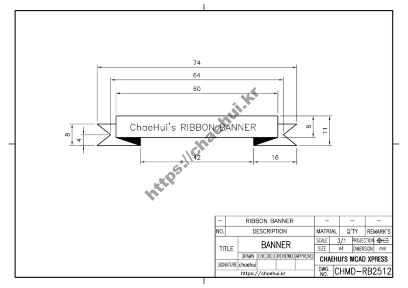 도면작도 실습도면 - RIBBON BANNER(리본배너, 두루마리 장식) 2 RIBBON BANNER 리본배너와 두루마리 장식은 생동감을 불어 넣고 트랜드를 이끌다. 디자인과 시각 매체 중에 우리가 일상에서 흔히 접하면서도 그 기원과 깊은 매력을 가지는 수 많은 요소 중에 사람들에 특별한 디자인 요소로 여겨지기에 부족함이 없는 … 바로 **리본 배너(Ribbon Banner)**와 *두루마리 장식(Scroll Decoration)**에 대해 이야기를 해보겠습니다. 이 요소들은 단순히 정보를 전달하는 틀을 넘어, 디자인에 생동감을 불어넣고 메시지에 권위를
