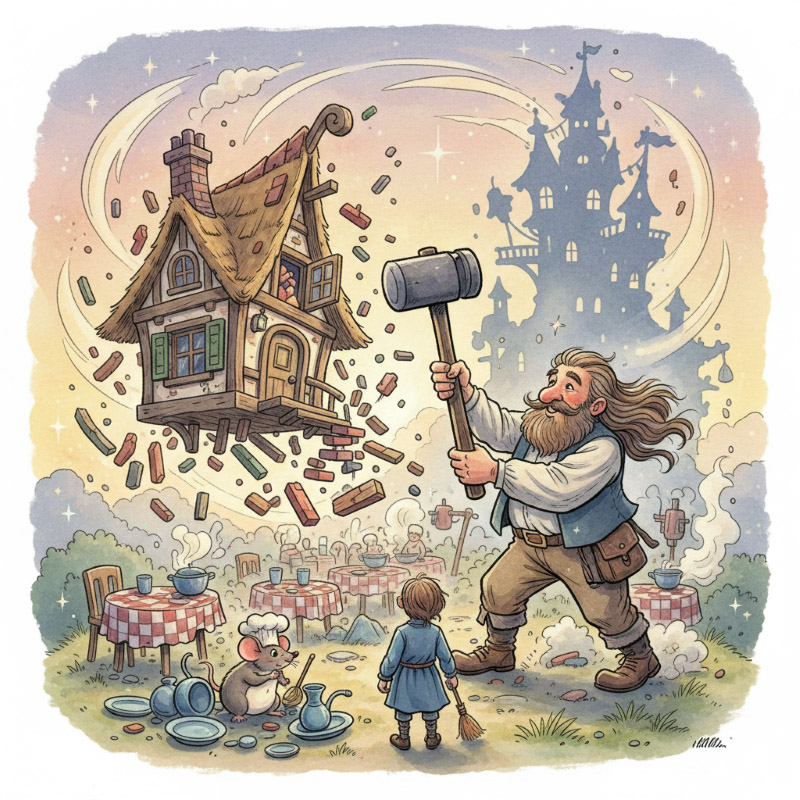 집을부수는꿈 집을 부수는 꿈은 꿈에서 나타난 ‘집의 파괴’, ‘아버지’, ‘쥐’는 각각 상징하는 바가 뚜렷합니다. 꿈이 내용으로 볼때 전통적인 역학에서는 “파옥(破屋)은 신축(新築)의 시작”이라고 봅니다. 즉, 낡은 집을 허물어야 새 집을 지을 수 있다는 원리입니다. 아버지가 집과 식당을 부수는 것은 가업이나 현재의 사업 방식에 커다란 변혁이 일어날 징조이며, 그 과정에서 숨어있던